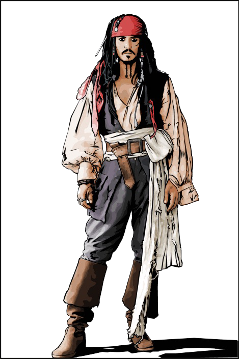 pirate clipart captain jack sparrow