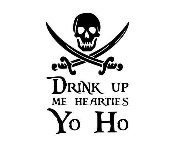 pirate clipart drinking