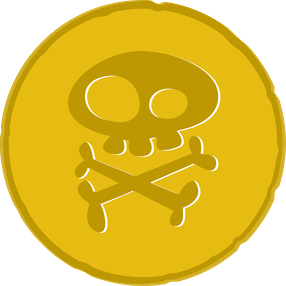 pirate clipart gold coin