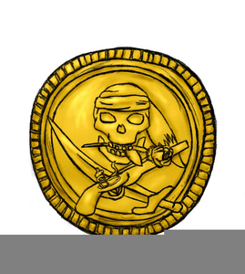 pirate clipart gold coin