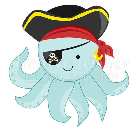 pirate clipart octopus