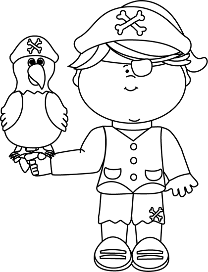 pirate clipart outline