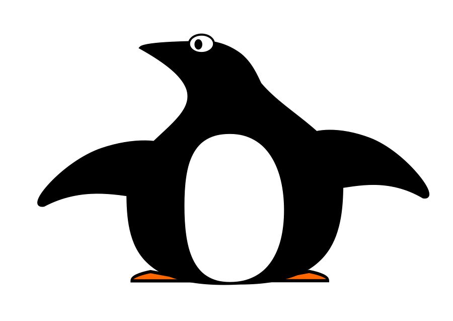 Pirate clipart penguin. Black and white free