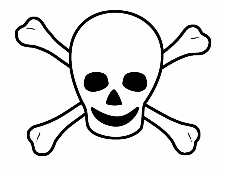 Scull bones clip art. Pirate clipart sign