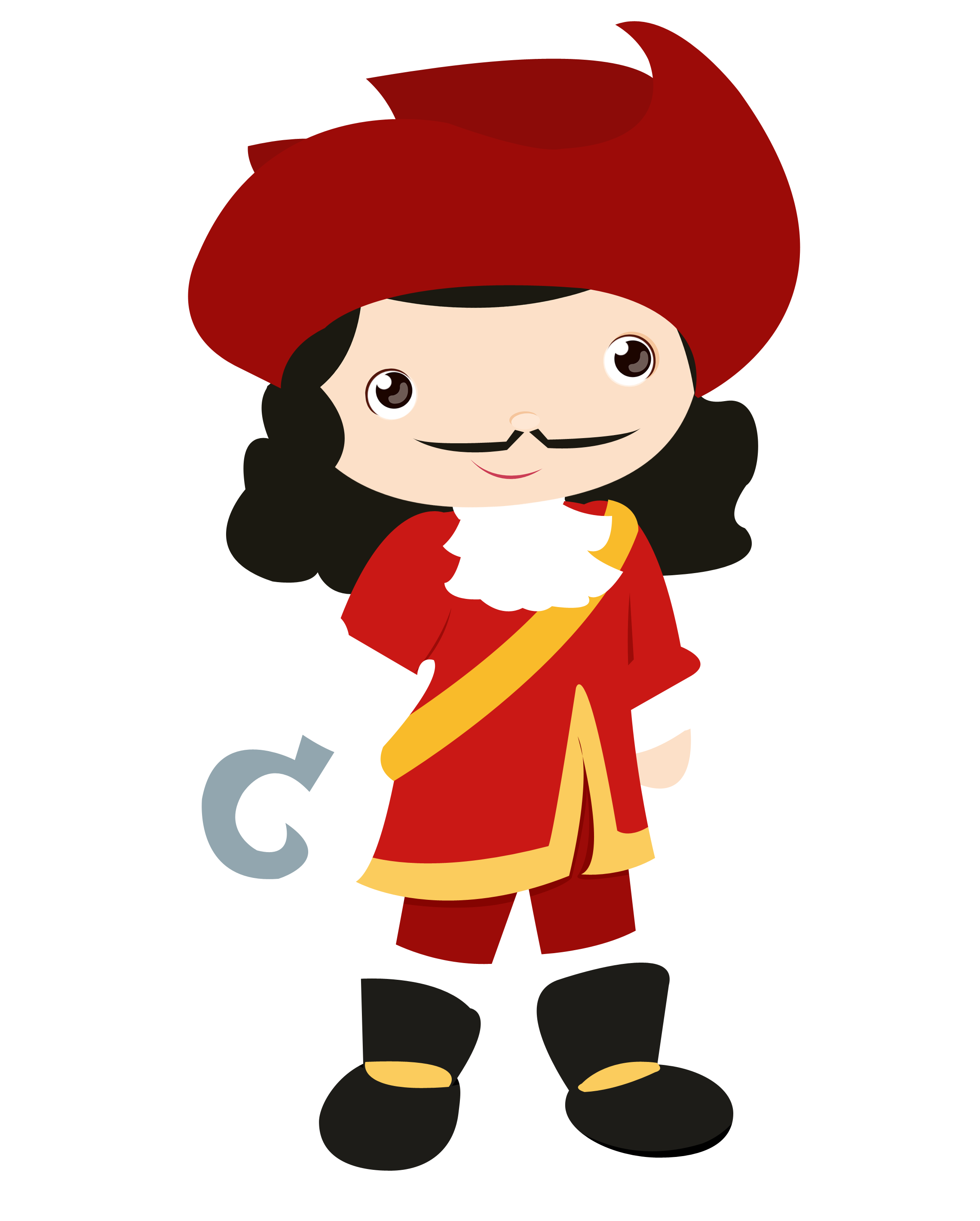 Peter pan e sininho. Pirate clipart watercolor