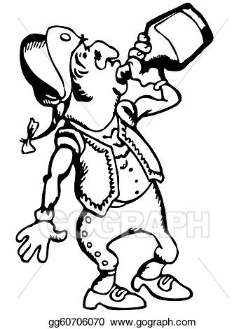 Vector stock pirate rum. Pirates clipart drinking