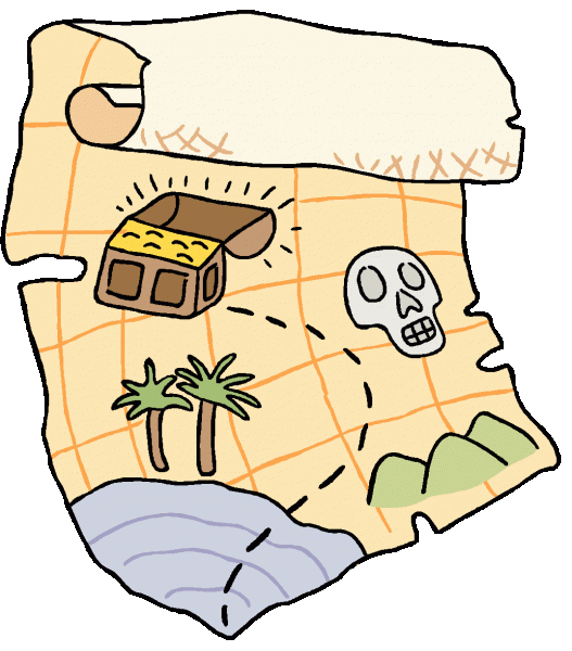 pirates clipart map