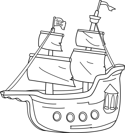 Pirates clipart outline. Pirate ship clip art