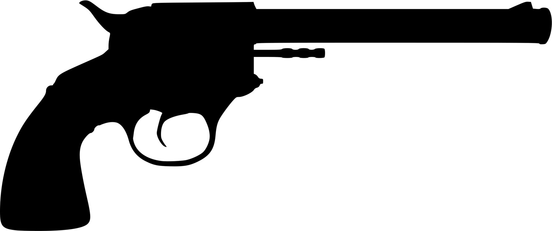 Pistol clipart logo. Horse like mammal silhouette