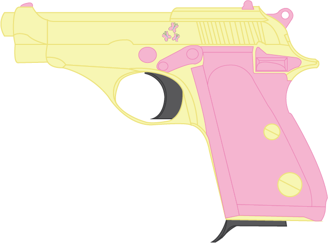 pistol clipart pink gun