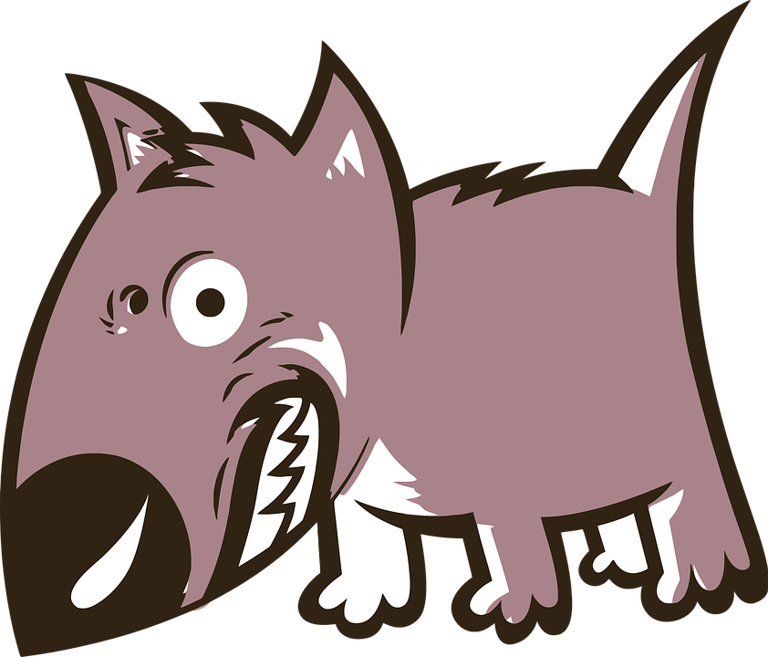 Pitbull clipart animation. Angry cartoon dog group