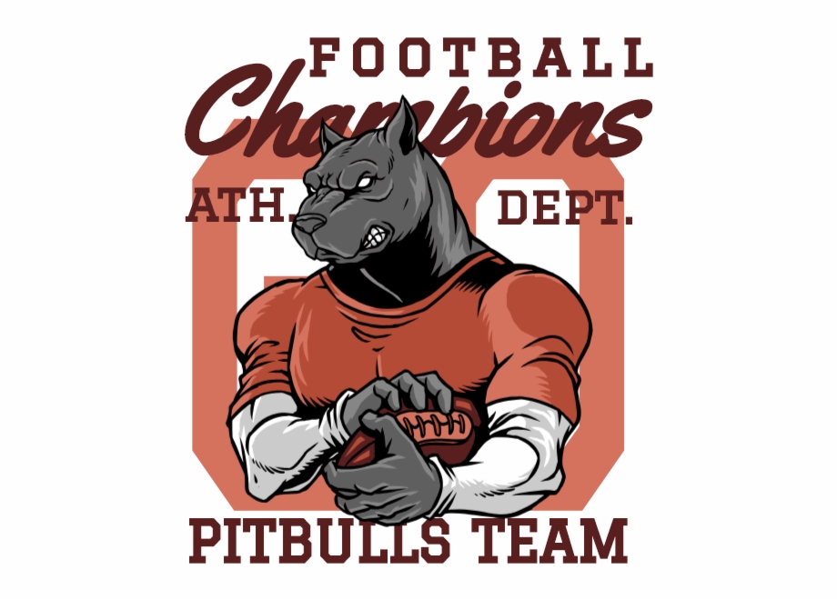 pitbull clipart football