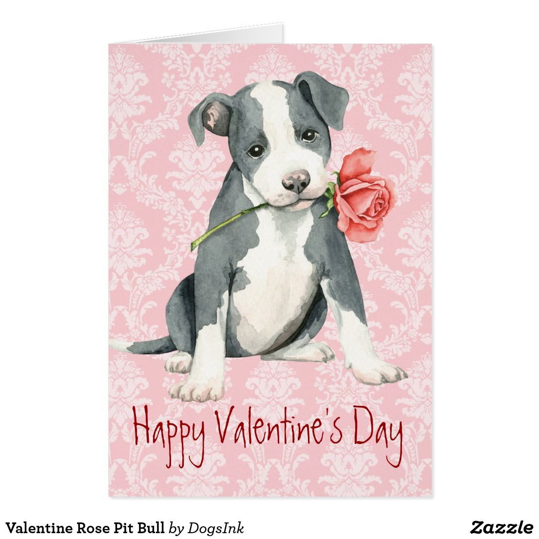 pitbull clipart valentines day