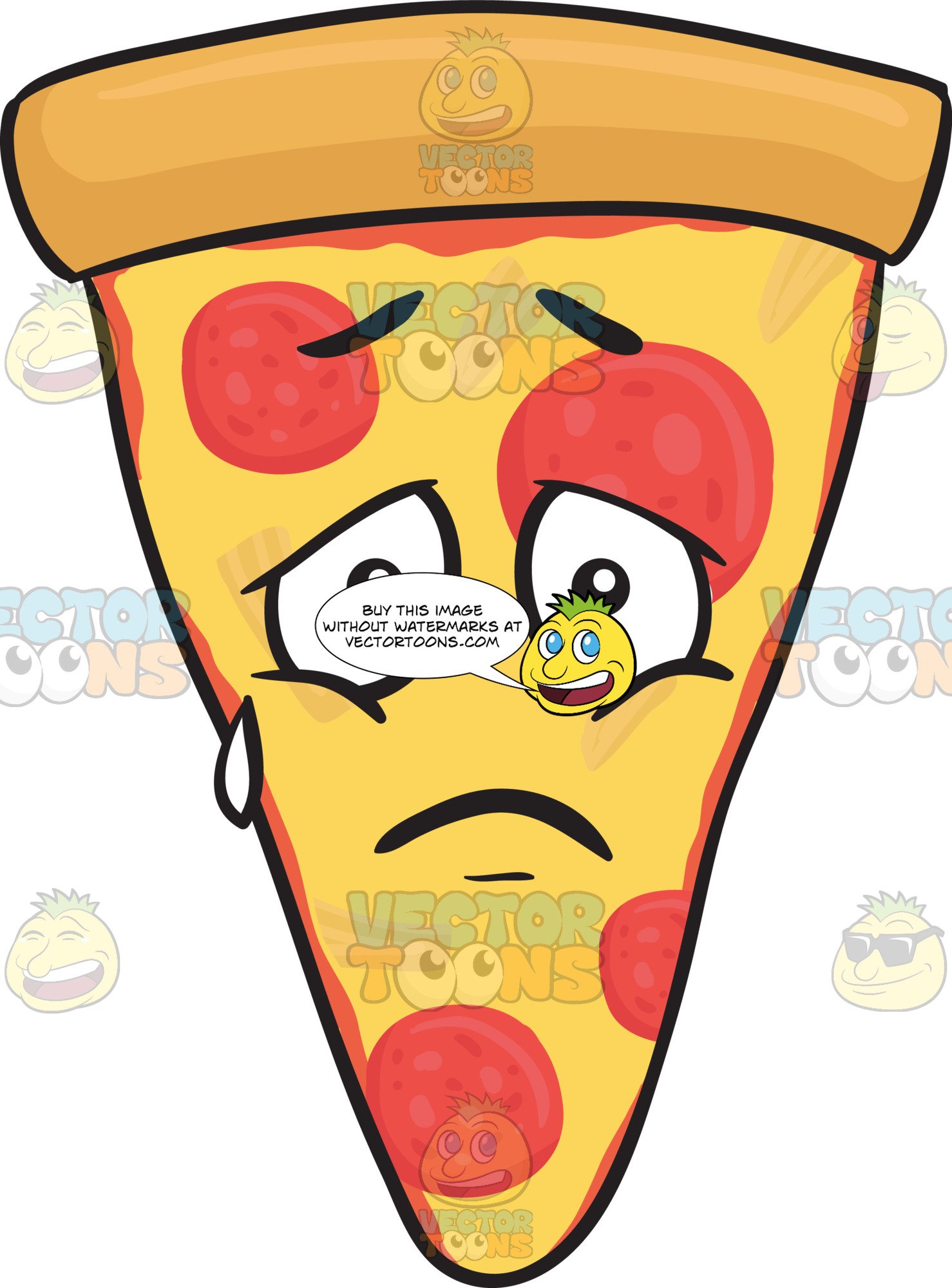 pizza clipart sad