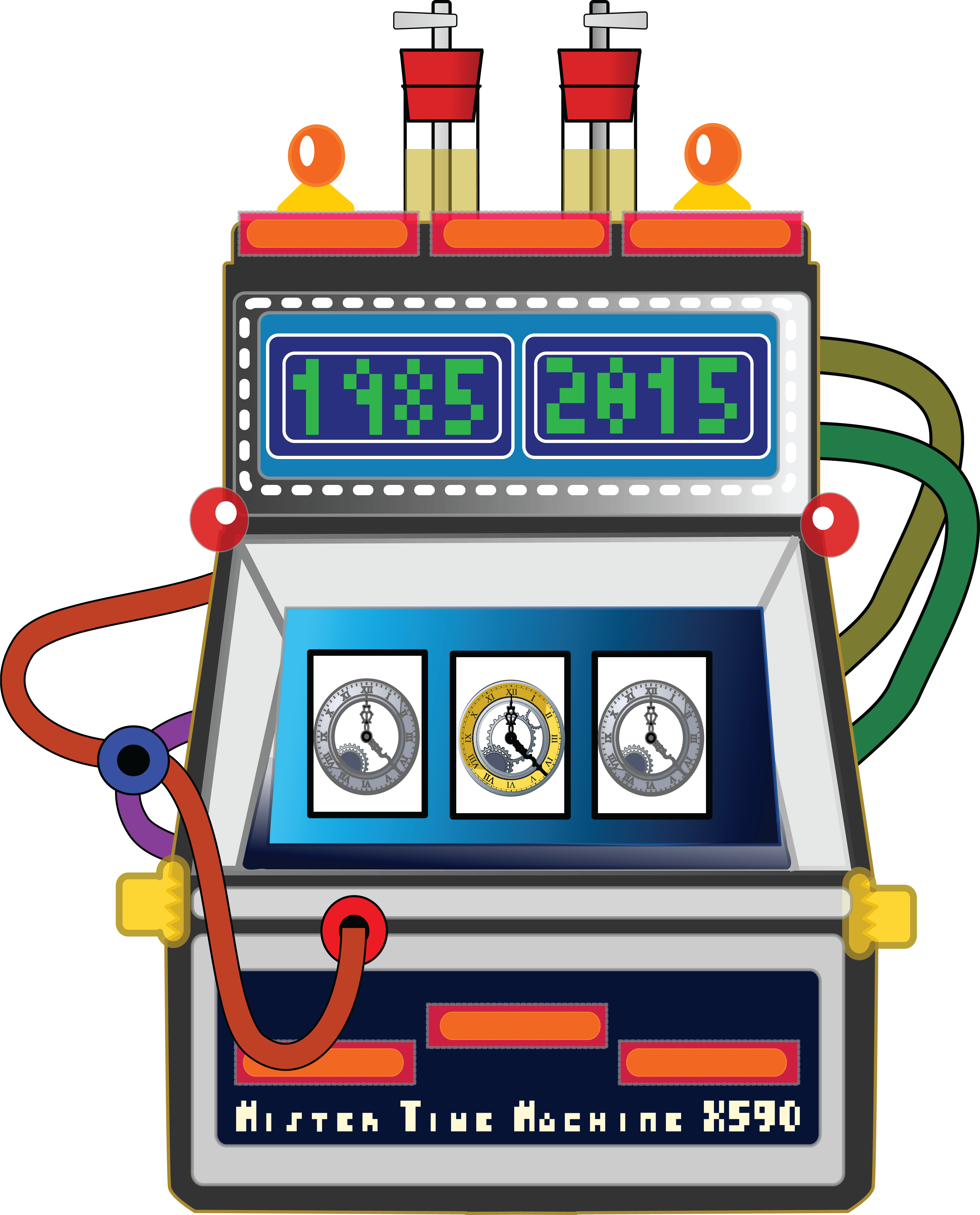 traveling clipart time travel machine