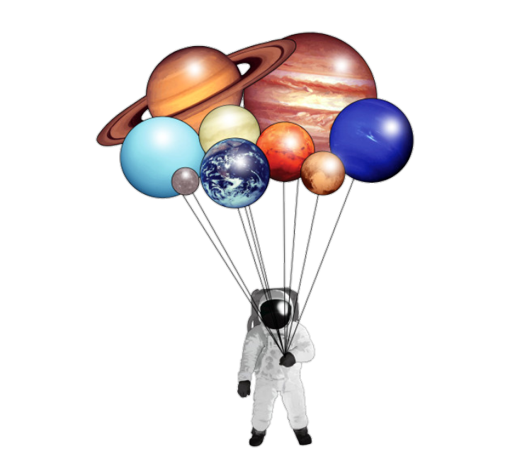 planets clipart astronaut