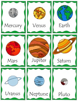 Planeten clipart flashcard. Planet flashcards challenge cards