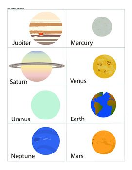planet clipart flashcard