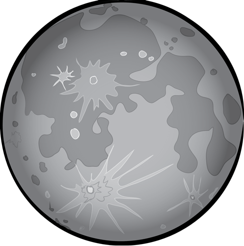 planet clipart grey
