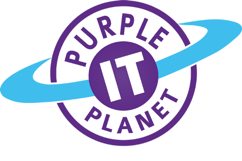 Group it logo. Planet clipart purple