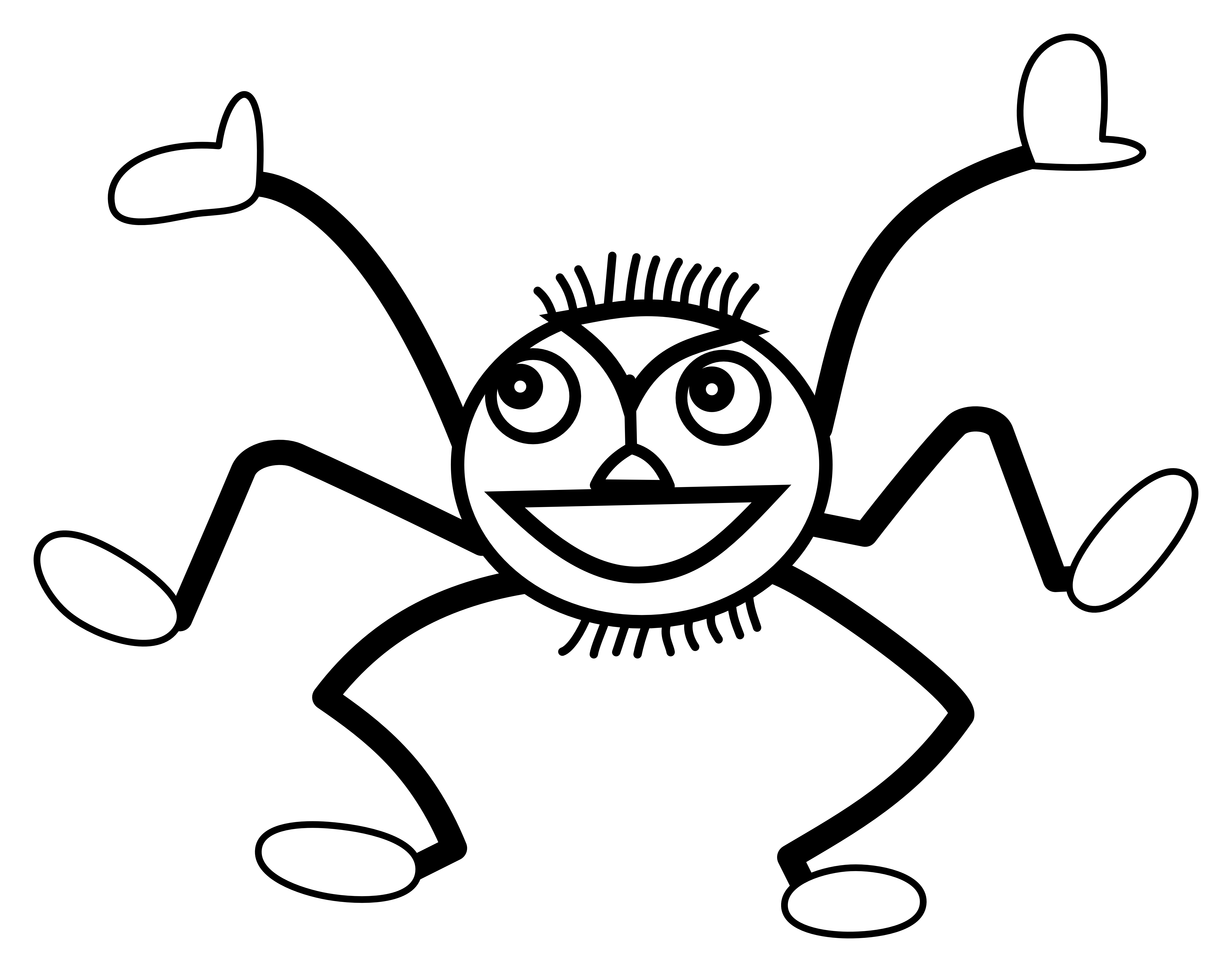 spider clipart coloring
