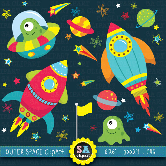 spaceship clipart outer space