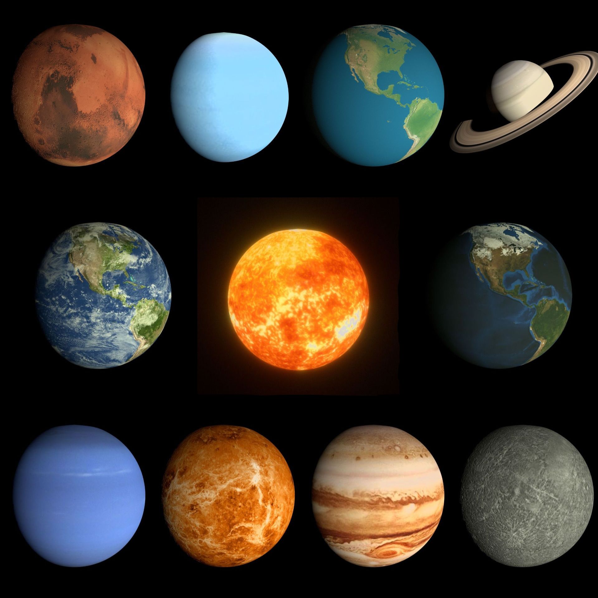 planeten clipart order animation