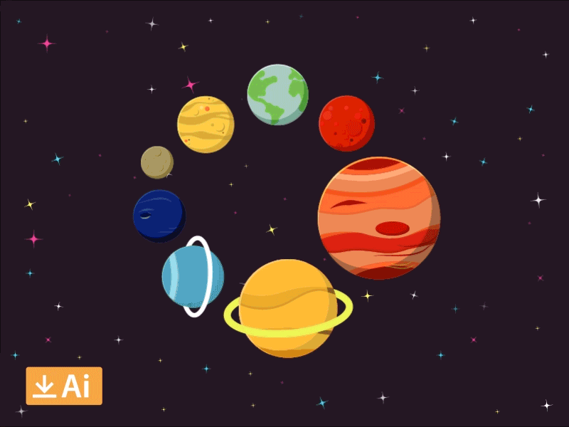 planets clipart animation