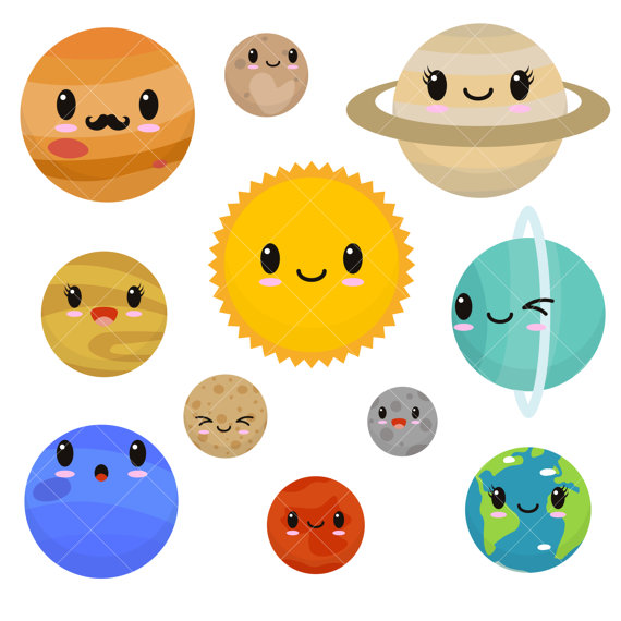planets clipart individual