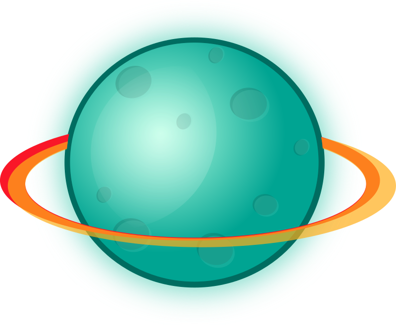 Planet with rings medium. Planets clipart planetary