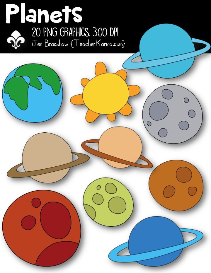 Planets clipart teacher. Space these graphics are