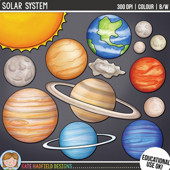 Space and clip art. Planets clipart total