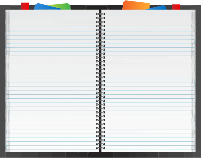 Planner clipart binder paper. Notebook line transparent 
