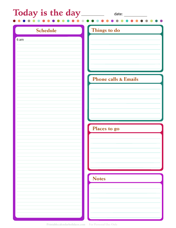 Schedule clipart daily checklist. Calendar template cyberuse planner