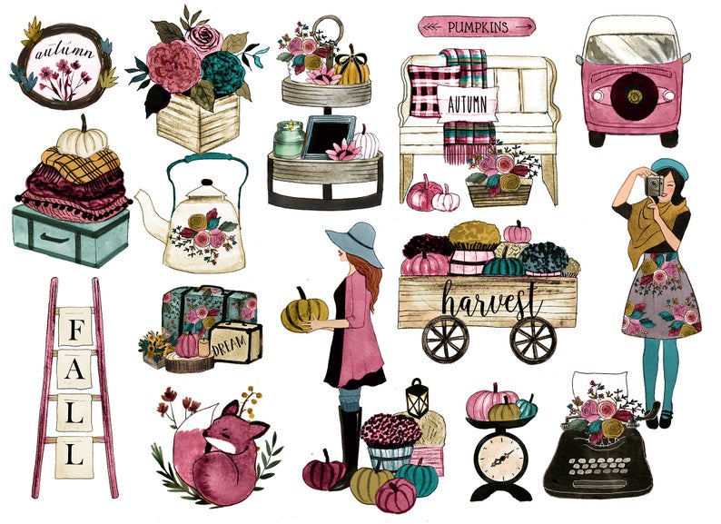 planner clipart fall