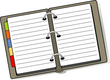 Planner clipart handbook. Student clip art library