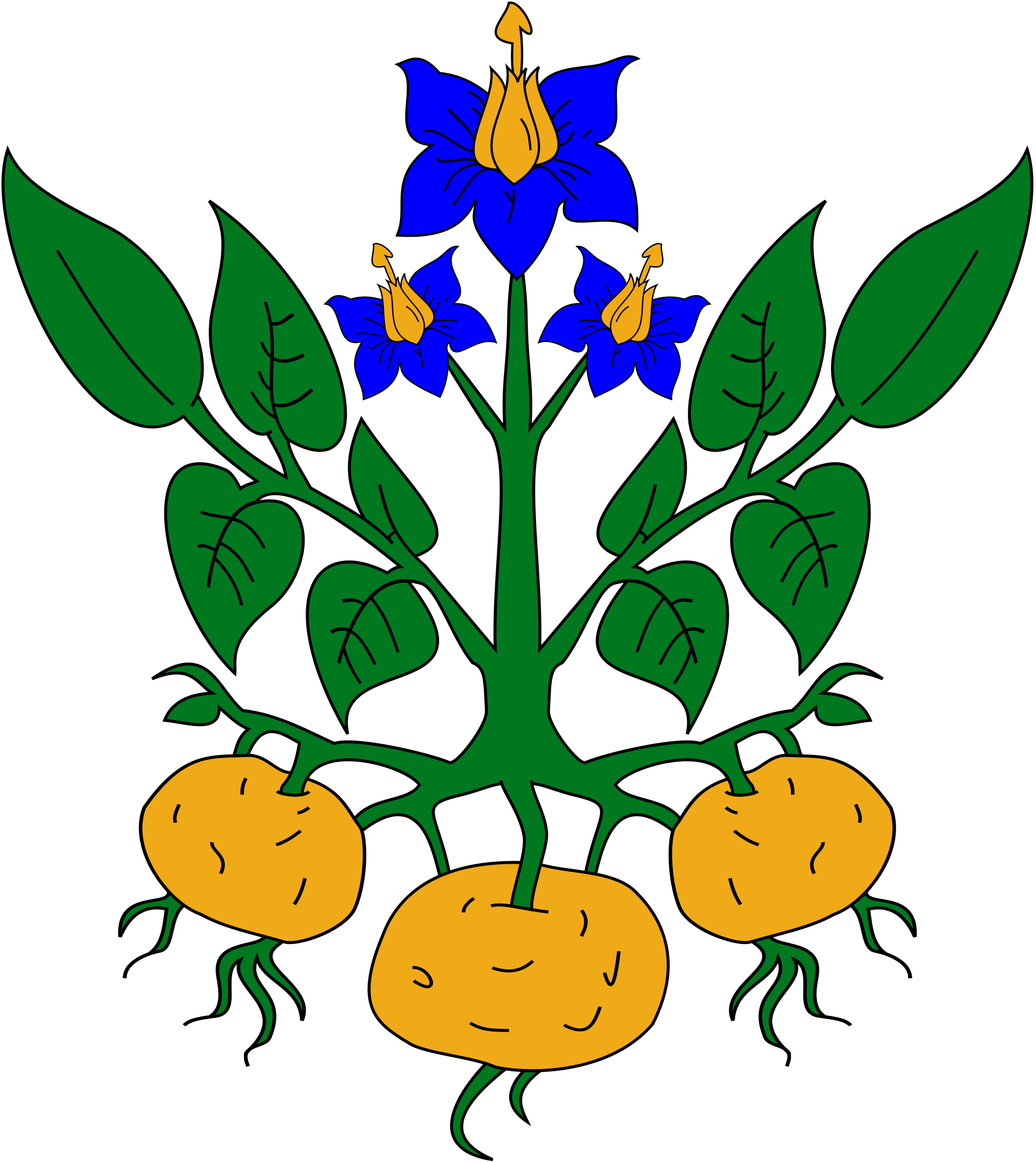 File heraldic potato plant. Planting clipart svg