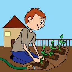 Children seeds jpg pixels. Planting clipart