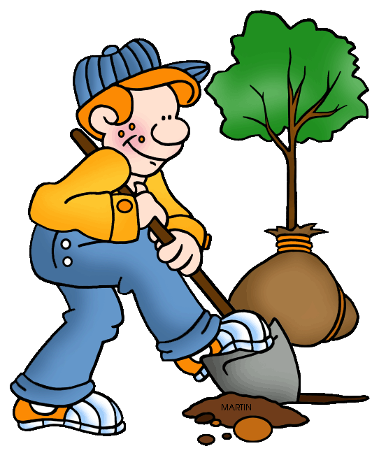 Trees clip art by. Planting clipart