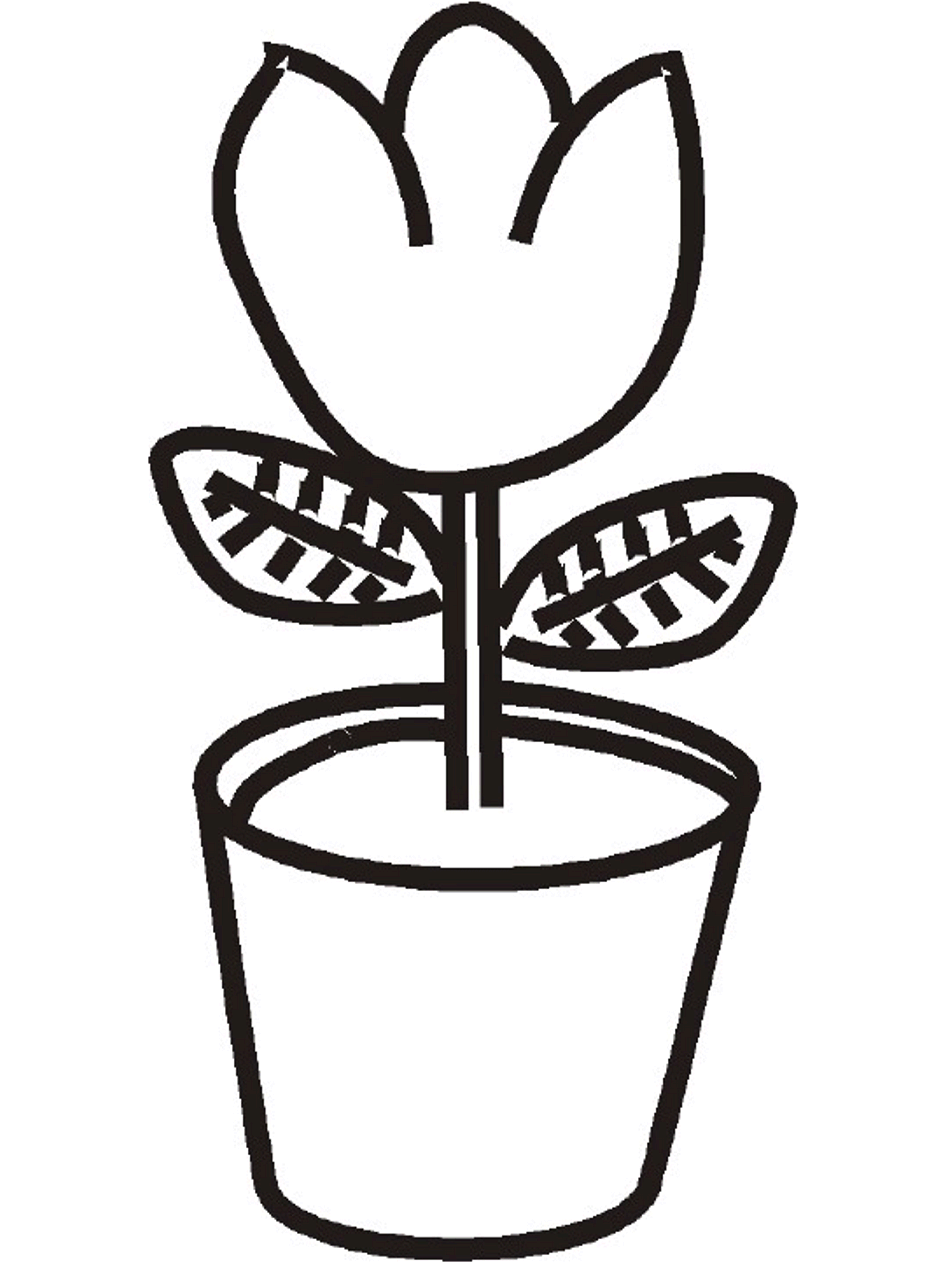 planting clipart colouring