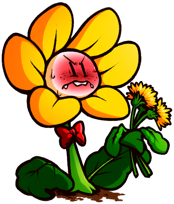 Planting clipart flora. Flowers giving undertale know
