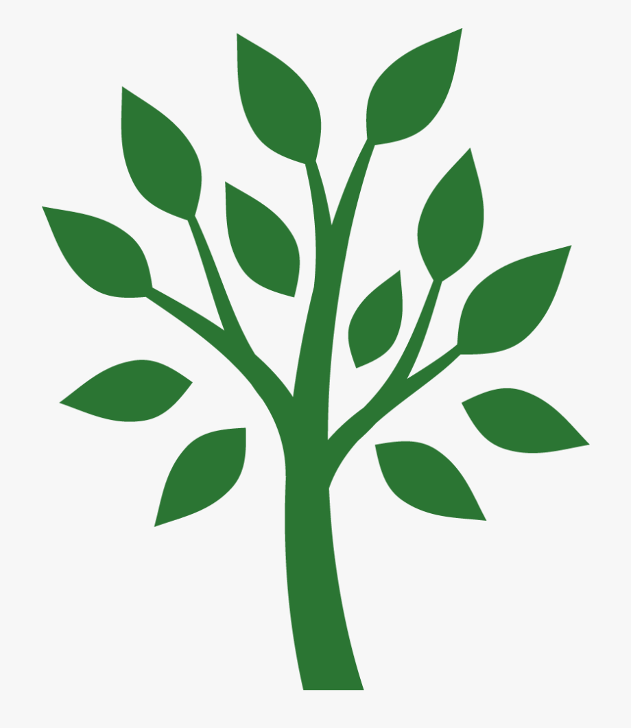 Planting clipart plant stem. Growing tree silhouette 
