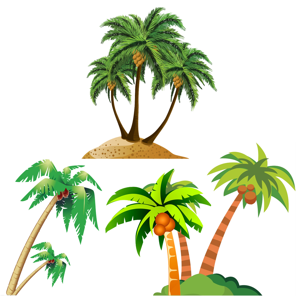 Planting clipart vegetation. Coconut arecaceae cartoon royalty