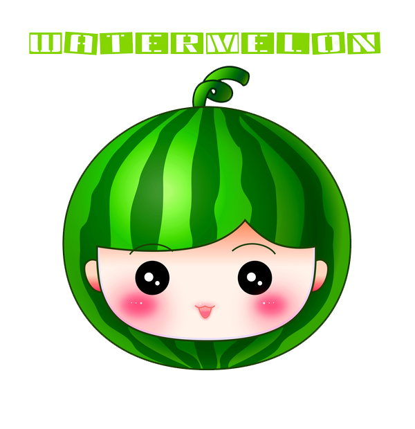 Watermelon cartoon illustration cute. Planting clipart water melon