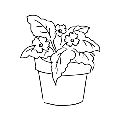 plants clipart black and white