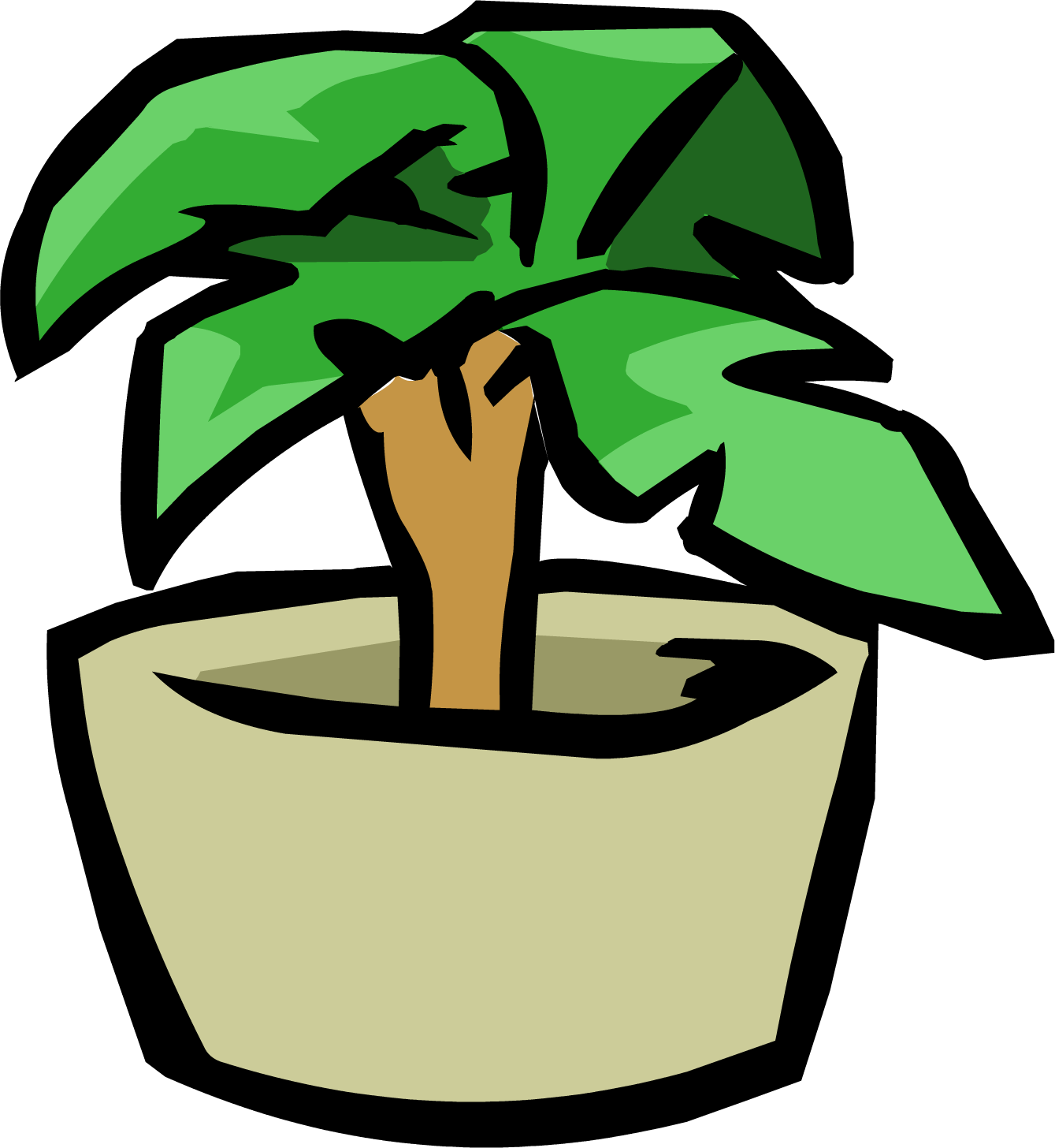 Small house club penguin. Plants clipart indoor plant