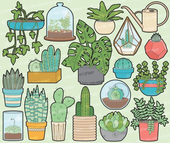 Plants clipart vector. Premium house kawaii clip