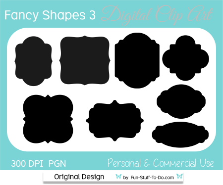 Plaque clipart fun shape. Fancy shapes labels clip