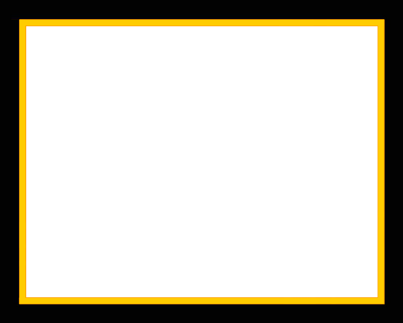 Black frame png. Border with darker yellow