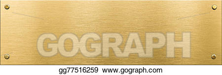 Stock illustration gold metal. Plaque clipart name board
